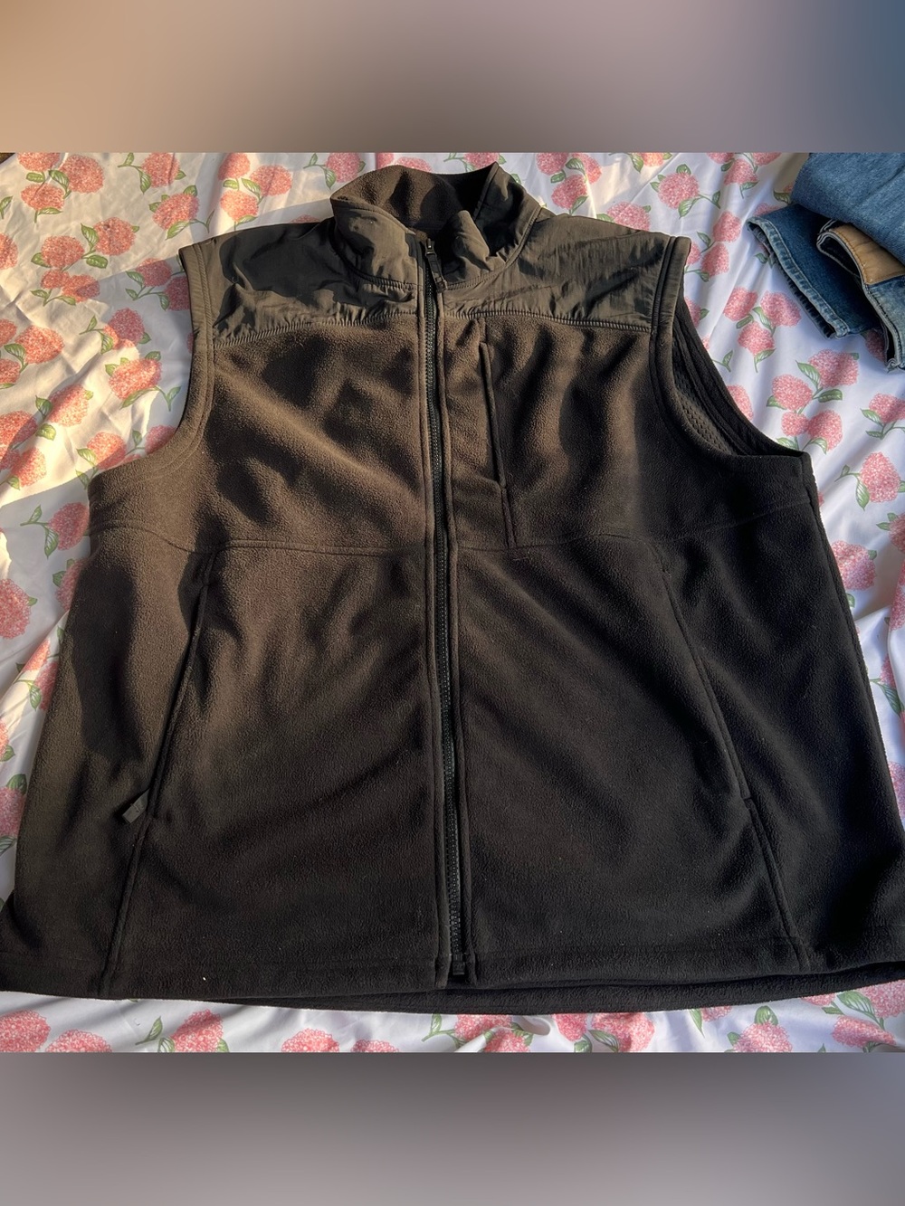 Duluth Trading Co Black Fleece Zip-Up Vest